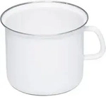 Riess Topf Mit Chromrand &Oslash;16cm 2l Weiss Emaille