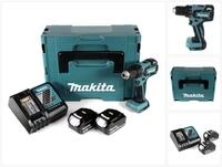 Ddf 459 Rtj 18 V Li-ion Akku Bohrschrauber Im Makpac + 2x 5,0 Ah Akku +...