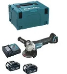 Schleifmaschine &Oslash; 125 Mm 18 V Li-ion 5 Ah Makita - 2 Akkus, Ladeger&auml;t, Koffer -