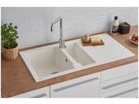 Küchenspüle Einbauspüle Spüle Granit Mineralite 100 x 50 Weiß Respekta Alineo