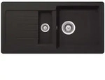 Schock Einbausp&uuml;le Cristalite Typos D-150 S A Gon Onyx Exzenterbedienung