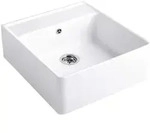 Villeroy & Boch - Keramiksp&uuml;le 63x60 Cm Mit Ablaufgarnitur, Ceramicplus, Alpinwei&szlig;