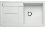 Metra 5 - Silgranitsp&uuml;le, 86x50 Cm, Mit Ablaufsystembedieung, Wei&szlig; 513037 - Blanco