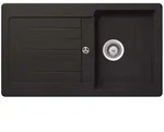 Schock Einbausp&uuml;le Cristalite Typos D-100 A Onyx Gon Exzenterbedienung