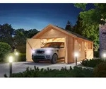 Karibu Blockbohlengarage 40 Mm Mit Satteldach Garage Aus Holz, Unterstellplatz...
