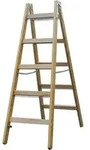 Stabilo Holz Klappleiter Holzleiter Stehleiter 2x5 1,45m Standleiter - Krause
