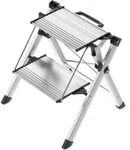 Trittleiter Mit 2 Stufen Mini Comfort 45 Cm Aluminium 4310-100 Hailo