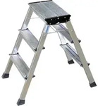 Krause - 130068 Aluminium Doppel-klapptritt Klappbar Arbeitsh&ouml;he (max.): 2.65 M