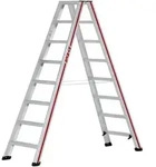 Hymer - Stufenstehleiter Beidseitig, Stufenzahl 2&times;8, Standh&ouml;he Max. 1,37 M