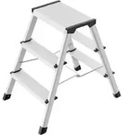 D60 4443-701 Aluminium Doppel-klapptritt Klappbar Arbeitsh&ouml;he (max.): 235 Cm Silber,