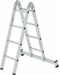 G&uuml;nzburger - Steigtechnik Klappleiter 2tlg. Mit Nivello-traverse 2 X 4 Sprossen -