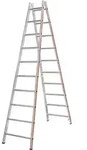 Hymer Sprossenstehleiter Mit Verschraubten Alumininium Scharnieren 2x10 Sprossen