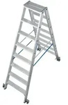 Krause - Aluminium-doppelleiter Stabilo Fahrbar 3,40 M Doppelstufenleiter