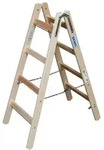Mm_unverified_brand - Stabilo Sprossen-doppelleiter Holz 2 X 4 Sprossen
