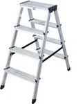 Krause - Doppelleiter Mehrzweckleiter 2 X 4 Stufen Arbeitsh&ouml;he Ca. 2,40m Leiter