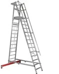 Euroline Premium 32777 Podestleiter Fahrbar 14 Stufen