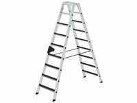 Stufen-Stehleiter beidseitig begehbar mit clip-step r 13 2x9 Stufen -...