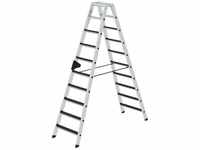 Stufen-Stehleiter beidseitig begehbar mit clip-step r 13 2x10 Stufen - Günzburger