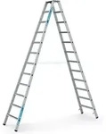 Zarges Geb&ouml;rdelte Stehleiter, Eloxiert Saferstep B 2x12 Stufen