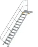 G&uuml;nzburger Steigtechnik - Treppe Mit Plattform 45&deg; Stufenbreite 600 Mm 13 Stufen
