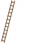 G&uuml;nzburger - Steigtechnik Dachleiter Holz 12 Sprossen - 033121