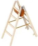 Layher 1038 Holzstehleiter 2x4 Sprossen