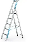 Stufenstehleiter 5 Stufen Alu.elox.gesamt-h.2150mm Stufen M.kunststoffeinlage