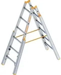 Layher Topic 1061 Treppenstehleiter 2x6 Sprossen