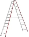 Matis&egrave;re - Hymer Stufenstehleiter, Beidseitig Begehbar, 2x12 Stufen, L&auml;nge 3,04 M