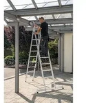 G&uuml;nzburger - Steigtechnik Mehrzweckleiter 2tlg. Mit Nivello-traverse 2 X 12 Sprossen
