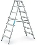 Zarges Genietete Bockleiter Eloxiert Scana B 2x7 Stufen