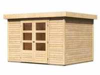 Woodfeeling Gartenhaus Askola 5 (optional mit Anbaudach 522x229 Gartenhaus aus Holz,