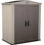 Kunststoff Ger&auml;tehaus 'factor 6 X 3', Taupe / Beige, 178 X 114,5 X 208 Cm (b X T X