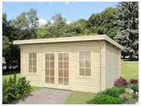 Gartenhaus Lisa 14,2 m² Gartenhaus aus Holz, Holzhaus mit 44 mm Wandstärke,