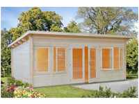 Gartenhaus Lisa 19,4 m² Gartenhaus aus Holz, Holzhaus mit 44 mm Wandstärke,