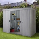 Metall-ger&auml;tehaus 'titanium' Modell 84, Silber, 2,33 M2, Mit Bodenrahmen -