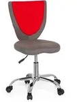 Kinderschreibtischstuhl / Kinderstuhl Kiddy Comfort Stoff Grau/rot Hjh Office