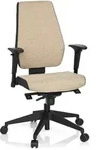B&uuml;rostuhl / Drehstuhl Pro-tec 500 Stoff Dunkelgrau/beige Hjh Office