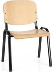 Konferenzstuhl / Besucherstuhl / Stuhl Xt 600 Schwarz/buche Hjh Office