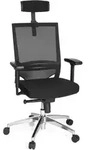 B&uuml;rostuhl / Chefsessel Porto Max High Sitz Stoff / R&uuml;cken Netz Schwarz Hjh Office