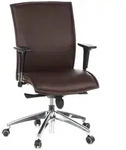 B&uuml;rostuhl / Chefsessel Murano 10 Leder Dunkelbraun Hjh Office
