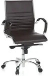 B&uuml;rostuhl / Chefsessel Parma 10 Leder Braun Chrom Hjh Office