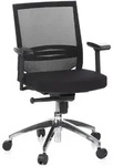 B&uuml;rostuhl / Chefsessel Porto Pro Sitz Stoff / R&uuml;cken Netz Schwarz Hjh Office