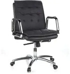 B&uuml;rostuhl / Chefsessel Villa 10 Nappaleder Schwarz Hjh Office