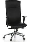 B&uuml;rostuhl / Chefsessel Murano 20 Leder Schwarz Hjh Office
