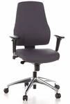 B&uuml;rostuhl / Drehstuhl Pro-tec 200 Stoff Anthrazit Alu Poliert Hjh Office