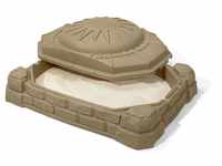 Naturally Playful Sandkasten mit Deckel Kunststoff Sand Kasten mit Abdeckung für