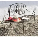 Dandibo - Gartenbank Metall Halbrund 130838 Gartenbank Sitzbank Baumbank 2 Sitzer 116
