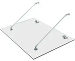 Homcom - Vordach Glasvordach T&uuml;rvordach, Geh&auml;rtetem Glas, 304 Edelstahl Klarglas