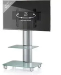 Tv Standfu&szlig; Alu Glas Rollen Blino Zw